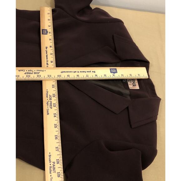 Kasper Blazer Jacket size 8P Short Sleeve Open Front 3 Buttons - Picture 12 of 13